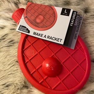 BarkBox SuperChewer Nylon Tennis Racket dog toy
